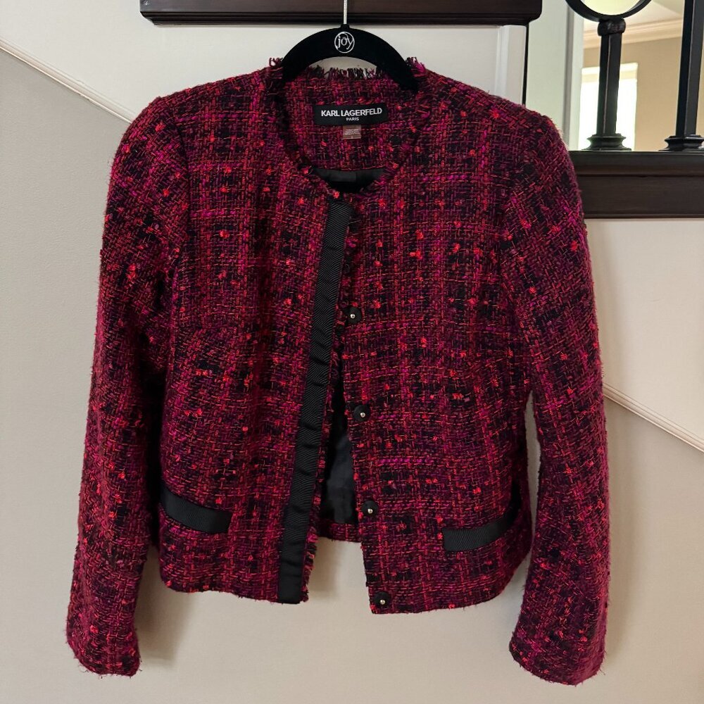 Karl Lagerfeld Multicolored cropped blazer - Picture 2 of 3